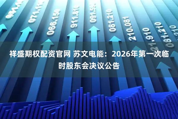 祥盛期权配资官网 苏文电能：2026年第一次临时股东会决议公告